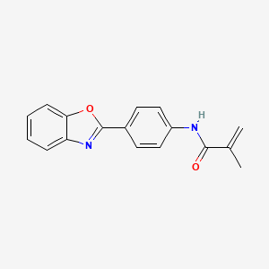 molecular formula C17H14N2O2 B5800818 N-[4-(1,3-benzoxazol-2-yl)phenyl]-2-methylacrylamide 