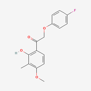 molecular formula C16H15FO4 B5800827 2-(4-fluorophenoxy)-1-(2-hydroxy-4-methoxy-3-methylphenyl)ethanone CAS No. 303095-16-1