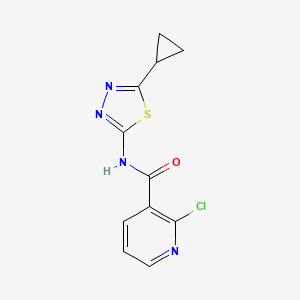molecular formula C11H9ClN4OS B5800834 2-chloro-N-(5-cyclopropyl-1,3,4-thiadiazol-2-yl)nicotinamide 