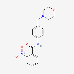 molecular formula C18H19N3O4 B5800836 N-[4-(4-morpholinylmethyl)phenyl]-2-nitrobenzamide 
