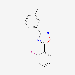 molecular formula C15H11FN2O B5800841 5-(2-fluorophenyl)-3-(3-methylphenyl)-1,2,4-oxadiazole 