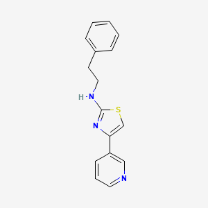 molecular formula C16H15N3S B5800847 N-(2-phenylethyl)-4-(3-pyridinyl)-1,3-thiazol-2-amine 