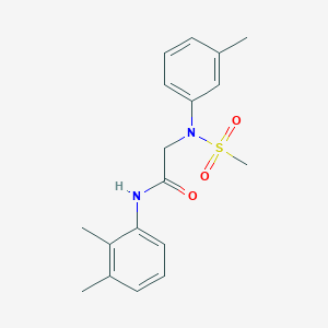 molecular formula C18H22N2O3S B5800861 N~1~-(2,3-dimethylphenyl)-N~2~-(3-methylphenyl)-N~2~-(methylsulfonyl)glycinamide 