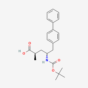 molecular formula C23H29NO4 B580089 (2R,4R)-5-(Biphenyl-4-yl)-4-[(tert-butoxycarbonyl)amino]-2-methylpentanoic acid CAS No. 1012341-56-8