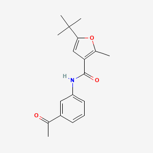 molecular formula C18H21NO3 B5800896 N-(3-acetylphenyl)-5-tert-butyl-2-methyl-3-furamide 
