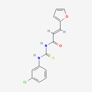 molecular formula C14H11ClN2O2S B5800912 N-{[(3-chlorophenyl)amino]carbonothioyl}-3-(2-furyl)acrylamide 