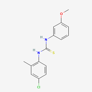 molecular formula C15H15ClN2OS B5800915 N-(4-chloro-2-methylphenyl)-N'-(3-methoxyphenyl)thiourea 