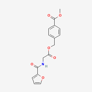 molecular formula C16H15NO6 B5800937 methyl 4-{[(N-2-furoylglycyl)oxy]methyl}benzoate 