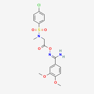 molecular formula C18H20ClN3O6S B5800941 N'-({[[(4-chlorophenyl)sulfonyl](methyl)amino]acetyl}oxy)-3,4-dimethoxybenzenecarboximidamide 