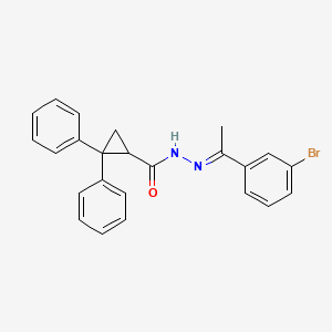 molecular formula C24H21BrN2O B5800958 N'-[1-(3-bromophenyl)ethylidene]-2,2-diphenylcyclopropanecarbohydrazide 