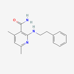 molecular formula C16H19N3O B5800960 4,6-dimethyl-2-[(2-phenylethyl)amino]nicotinamide 