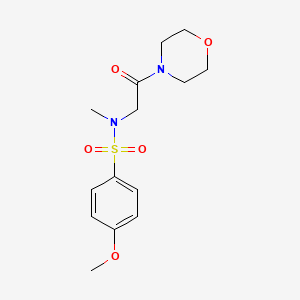 molecular formula C14H20N2O5S B5800963 4-Methoxy-N-methyl-N-(2-morpholin-4-yl-2-oxo-ethyl)-benzenesulfonamide 