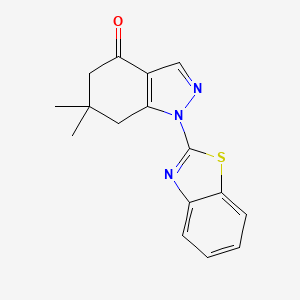 molecular formula C16H15N3OS B5801004 1-(1,3-benzothiazol-2-yl)-6,6-dimethyl-1,5,6,7-tetrahydro-4H-indazol-4-one 
