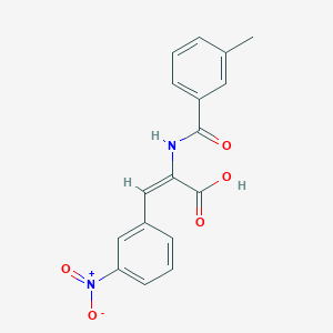 molecular formula C17H14N2O5 B5801030 2-[(3-methylbenzoyl)amino]-3-(3-nitrophenyl)acrylic acid 