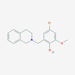 molecular formula C17H18BrNO2 B5801036 4-bromo-2-(3,4-dihydro-2(1H)-isoquinolinylmethyl)-6-methoxyphenol 