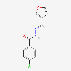 molecular formula C12H9ClN2O2 B5801041 4-chloro-N'-(3-furylmethylene)benzohydrazide 
