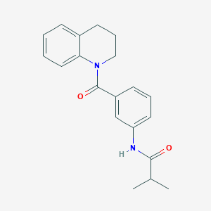 molecular formula C20H22N2O2 B5801043 N-[3-(3,4-dihydro-1(2H)-quinolinylcarbonyl)phenyl]-2-methylpropanamide 