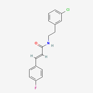 molecular formula C17H15ClFNO B5801049 N-[2-(3-chlorophenyl)ethyl]-3-(4-fluorophenyl)acrylamide 