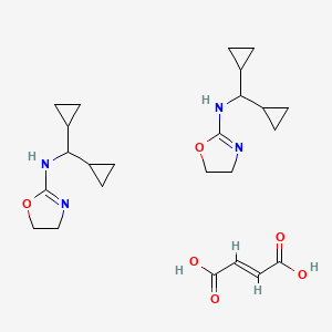 molecular formula C24H36N4O6 B580106 N-(二环丙基甲基)-4,5-二氢-2-恶唑啉半富马酸盐 CAS No. 207572-68-7