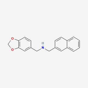 molecular formula C19H17NO2 B5801061 (1,3-benzodioxol-5-ylmethyl)(2-naphthylmethyl)amine 