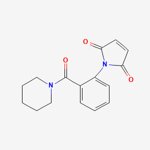 molecular formula C16H16N2O3 B5801063 1-[2-(1-piperidinylcarbonyl)phenyl]-1H-pyrrole-2,5-dione 