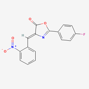 molecular formula C16H9FN2O4 B5801071 2-(4-fluorophenyl)-4-(2-nitrobenzylidene)-1,3-oxazol-5(4H)-one 