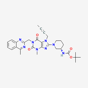 molecular formula C30H36N8O4 B580108 Tert-butyl (s)-(1-(7-(but-2-yn-1-yl)-3-methyl-1-((4-methylquinazolin-2-yl)methyl)-2,6-dioxo-2,3,6,7-tetrahydro-1h-purin-8-yl)piperidin-3-yl)carbamate CAS No. 668273-74-3