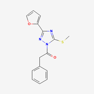 3-(2-furyl)-5-(methylthio)-1-(phenylacetyl)-1H-1,2,4-triazole