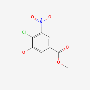 molecular formula C9H8ClNO5 B580110 4-氯-3-甲氧基-5-硝基苯甲酸甲酯 CAS No. 63603-09-8