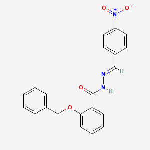 molecular formula C21H17N3O4 B5801128 2-(benzyloxy)-N'-(4-nitrobenzylidene)benzohydrazide 