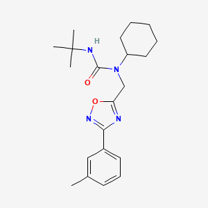 molecular formula C21H30N4O2 B5801130 N'-(tert-butyl)-N-cyclohexyl-N-{[3-(3-methylphenyl)-1,2,4-oxadiazol-5-yl]methyl}urea 
