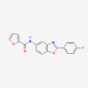 molecular formula C18H11FN2O3 B5801159 N-[2-(4-fluorophenyl)-1,3-benzoxazol-5-yl]-2-furamide 