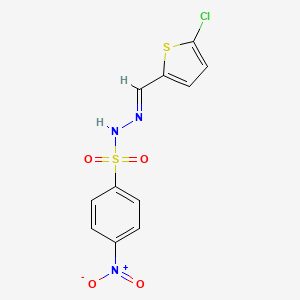 molecular formula C11H8ClN3O4S2 B5801168 N'-[(5-chloro-2-thienyl)methylene]-4-nitrobenzenesulfonohydrazide 