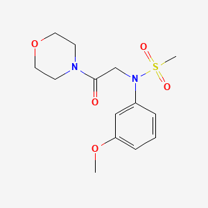 N-(3-methoxyphenyl)-N-[2-(4-morpholinyl)-2-oxoethyl]methanesulfonamide