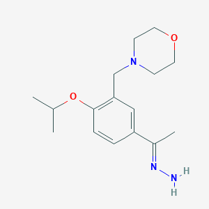 molecular formula C16H25N3O2 B5801198 1-[4-isopropoxy-3-(4-morpholinylmethyl)phenyl]ethanone hydrazone 