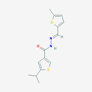 molecular formula C14H16N2OS2 B5801204 5-isopropyl-N'-[(5-methyl-2-thienyl)methylene]-3-thiophenecarbohydrazide 