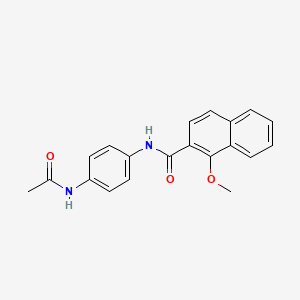 molecular formula C20H18N2O3 B5801210 N-[4-(acetylamino)phenyl]-1-methoxy-2-naphthamide 