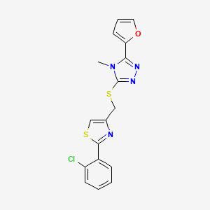molecular formula C17H13ClN4OS2 B5801238 3-({[2-(2-chlorophenyl)-1,3-thiazol-4-yl]methyl}thio)-5-(2-furyl)-4-methyl-4H-1,2,4-triazole 
