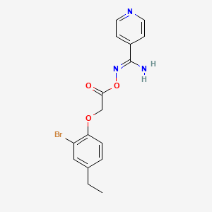 molecular formula C16H16BrN3O3 B5801251 N'-{[2-(2-bromo-4-ethylphenoxy)acetyl]oxy}-4-pyridinecarboximidamide 