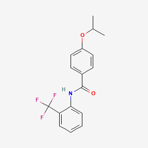molecular formula C17H16F3NO2 B5801260 4-isopropoxy-N-[2-(trifluoromethyl)phenyl]benzamide 