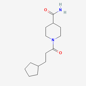 molecular formula C14H24N2O2 B5801286 1-(3-cyclopentylpropanoyl)-4-piperidinecarboxamide 