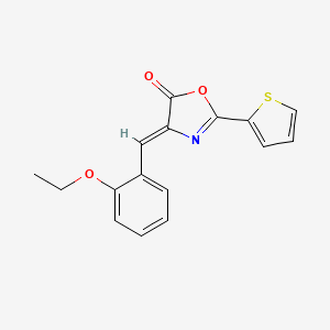 molecular formula C16H13NO3S B5801292 4-(2-ethoxybenzylidene)-2-(2-thienyl)-1,3-oxazol-5(4H)-one 