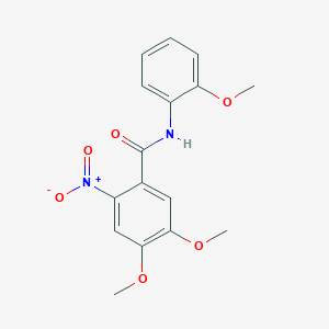 molecular formula C16H16N2O6 B5801305 4,5-dimethoxy-N-(2-methoxyphenyl)-2-nitrobenzamide 