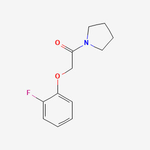 molecular formula C12H14FNO2 B5801335 1-[(2-fluorophenoxy)acetyl]pyrrolidine 