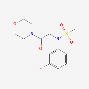 molecular formula C13H17FN2O4S B5801354 N-(3-Fluoro-phenyl)-N-(2-morpholin-4-yl-2-oxo-ethyl)-methanesulfonamide 