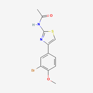 molecular formula C12H11BrN2O2S B5801364 N-[4-(3-bromo-4-methoxyphenyl)-1,3-thiazol-2-yl]acetamide 