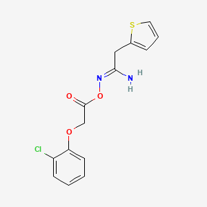 molecular formula C14H13ClN2O3S B5801372 N'-{[(2-chlorophenoxy)acetyl]oxy}-2-(2-thienyl)ethanimidamide 
