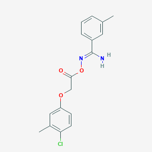 molecular formula C17H17ClN2O3 B5801378 N'-{[(4-chloro-3-methylphenoxy)acetyl]oxy}-3-methylbenzenecarboximidamide 
