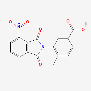 molecular formula C16H10N2O6 B5801385 4-methyl-3-(4-nitro-1,3-dioxo-1,3-dihydro-2H-isoindol-2-yl)benzoic acid 