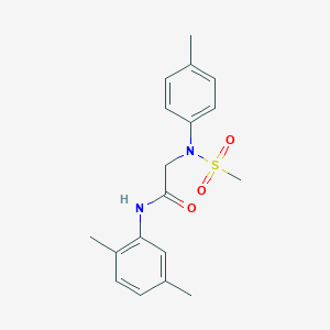 molecular formula C18H22N2O3S B5801389 N~1~-(2,5-dimethylphenyl)-N~2~-(4-methylphenyl)-N~2~-(methylsulfonyl)glycinamide 